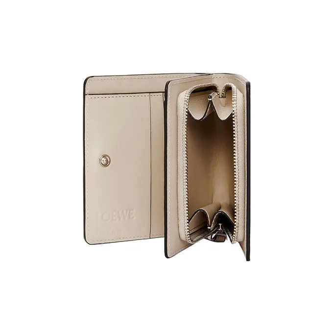 LOEWE Puzzle Calfskin Wallet Women's Lemon/Light Oat-2