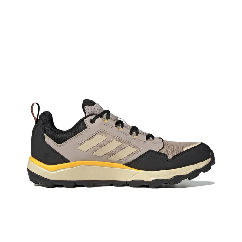 Adidas Terrex Tracerocker Anti-Slip And Wear-Resistant Water-Resistant Low-Top Outdoor Shoes Black Brown Yellow-1