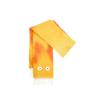 LOEWE Knit Scarves Men Orange