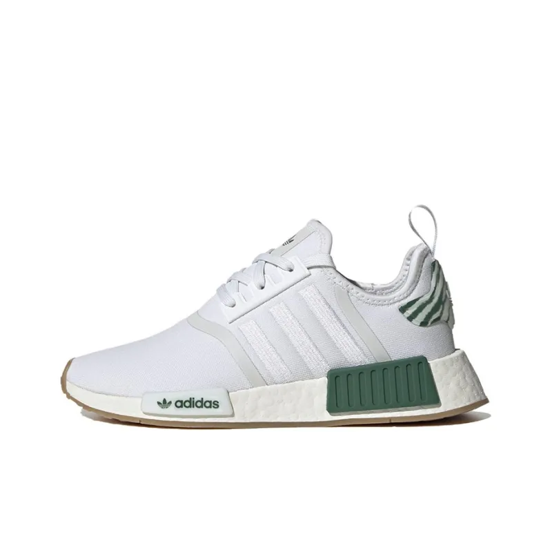 Adidas Nmd R1 White Dark Green Women's-0