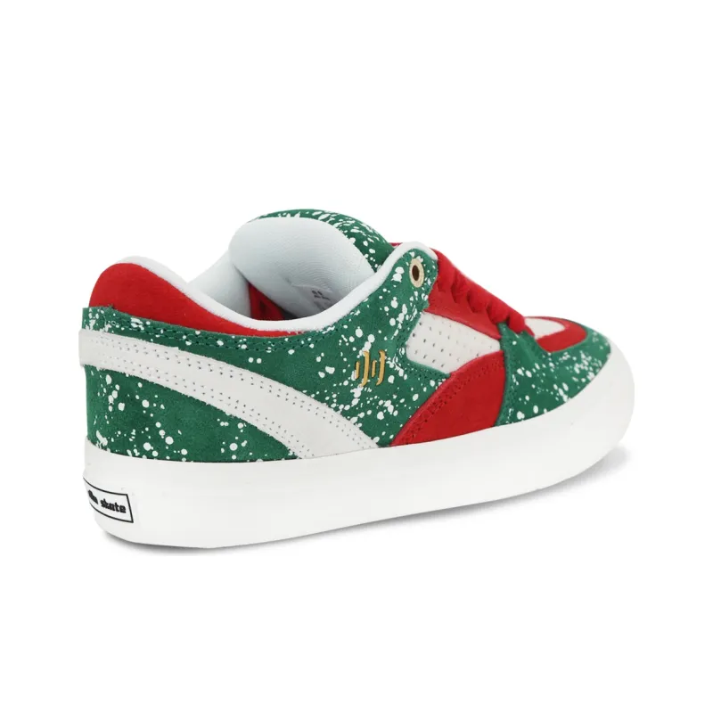 Ollieskate Bright Puffy Shoes Anti Slip Wear Resistant Low Top Skateboard Shoes Unisex Red Green Multicolor-3