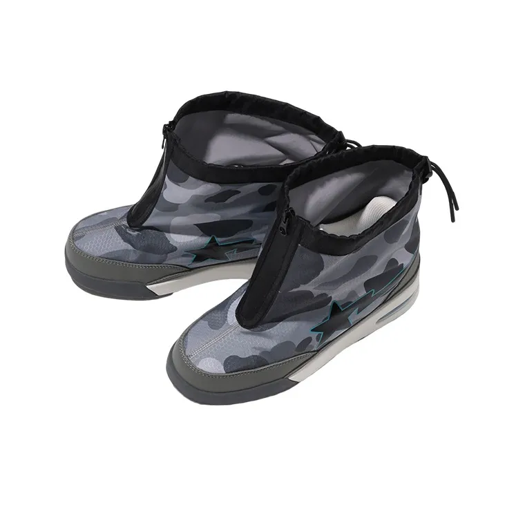 BAPE A BATHING APE Zip Road Sta Honeycomb Camo Grey-1