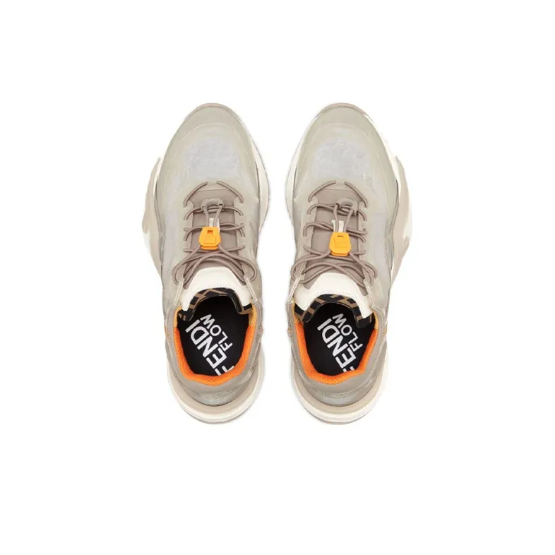 FENDI Runner Low Top Ash Grey/Orange-3