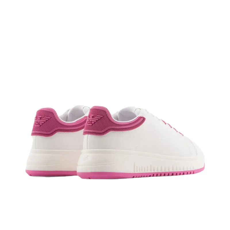 EMPORIO ARMANI Stylish Skateboarding Shoes Women's White Red-3