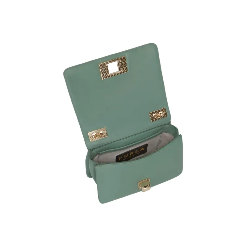 Furla Cowhide Leather Shoulder Bag Crossbody Bag Mini Women's Pea Green-3