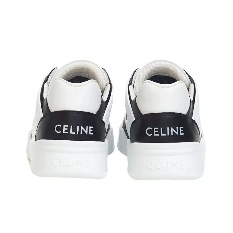 CELINE Low Top Stylish Skateboarding Shoes Men's White Black-3