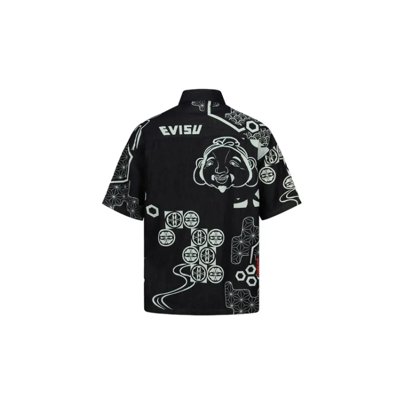 EVISU Shirts Men Navy Blue All Over-1