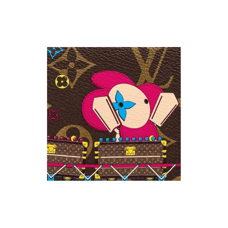 LOUIS VUITTON Victorine Wallet Monogram 6 Card Slot Vivienne Holiday Rose Pivoine Pink-5