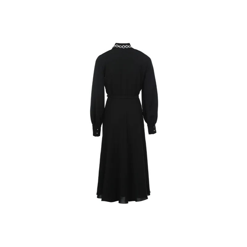 MaxMara Studio Long Sleeved Dress Women's Black-1