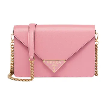 PRADA Saffiano Leather Crossbody Bag, Shoulder Bag Women's Pink
