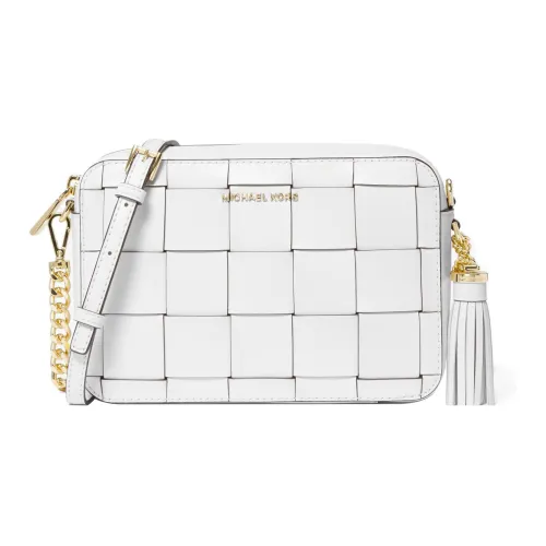 MICHAEL KORS Ginny Medium Woven Leather Crossbody Bag