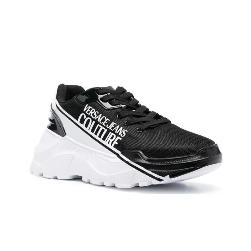VERSACE JEANS Couture Versace Shock Absorbers Low Top Sports Casual Shoes Men's Black White-2