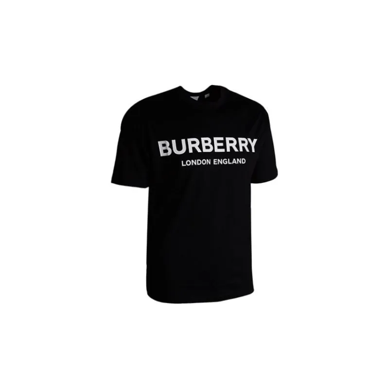 Burberry Men Logo Print T-shirt Black-2