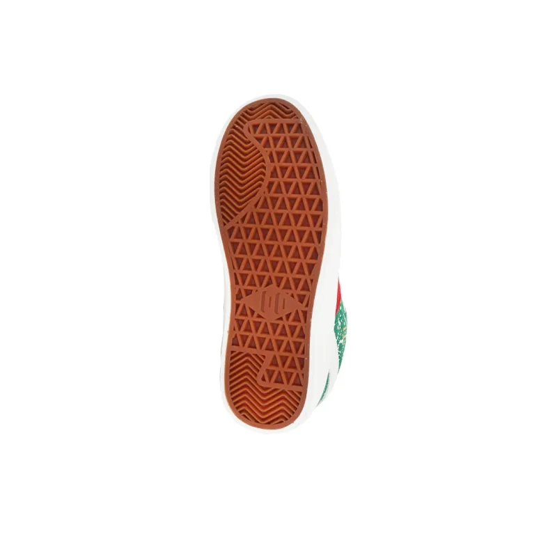 Ollieskate Bright Puffy Shoes Anti Slip Wear Resistant Low Top Skateboard Shoes Unisex Red Green Multicolor-5
