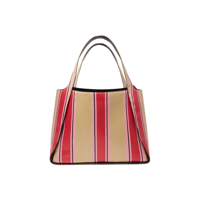 Stella McCartney Striped Logo Embellished Tote Bag-2