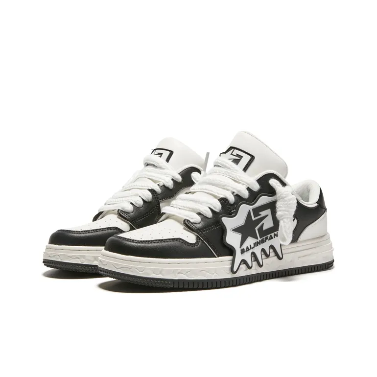 BAIJINGFANG Stylish Skateboarding Shoes Men's Black-3