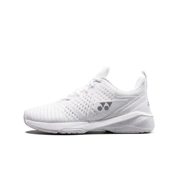 YONEX Power Cushion Sonicage 3 Breathable Low Top Tennis Shoes Women's White Silver