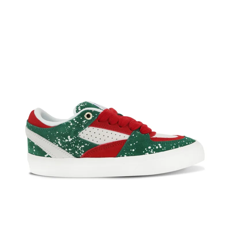 Ollieskate Bright Puffy Shoes Anti Slip Wear Resistant Low Top Skateboard Shoes Unisex Red Green Multicolor-1