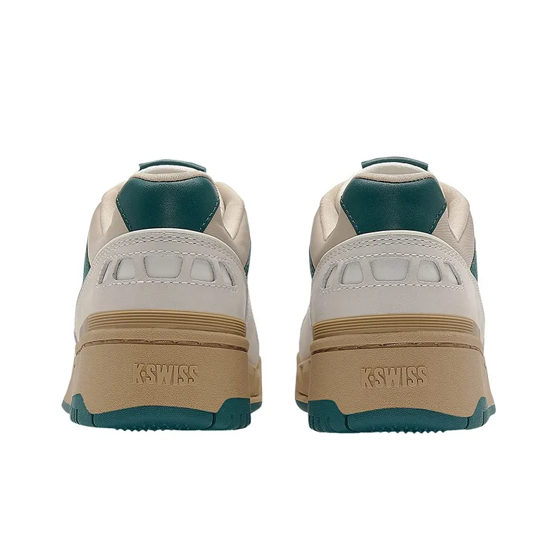 KSWISS Cushioning, Wear Resistant Low Top Skateboard Shoes Women's Beige Green-4
