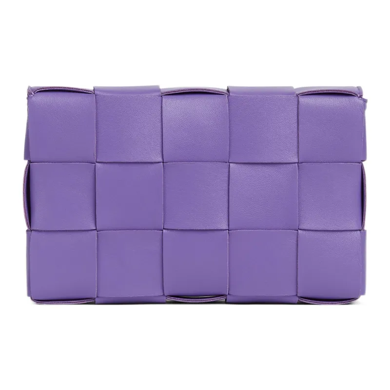 Bottega Veneta CASSETTE Sheepskin Tofu Bag, Handheld Bag, Shoulder Bag, Crossbody Bag Regular Women's Purple-4
