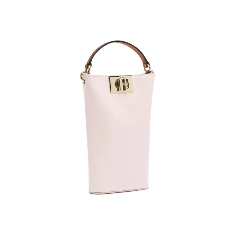 Furla 1927 Collection Calfskin Cell Phone Pouch Handbag Shoulder Bag Crossbody Bag Mini Women's Cherry Blossom Pink-1