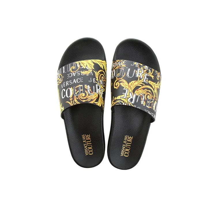 VERSACE JEANS COUTURE Chain Couture Moulded-footbed Slides-3