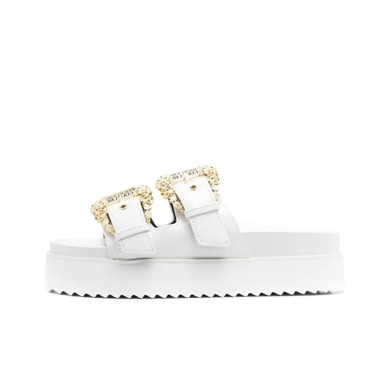 VERSACE JEANS Couture Baroque-buckle Slides-0