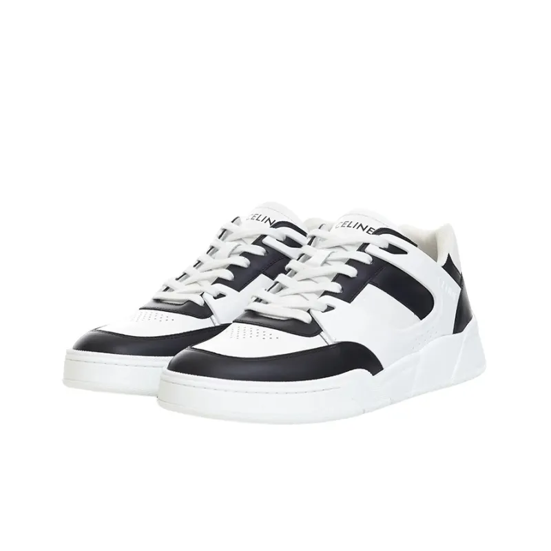 CELINE Low Top Stylish Skateboarding Shoes Men's White Black-2