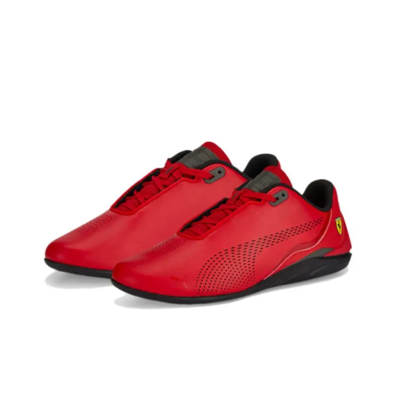 PUMA Ferrari Drift Cat 7 Cushioning Anti-Slip And Wear-Resistant Low-Top Soccer Shoes Unisex Black Red-2