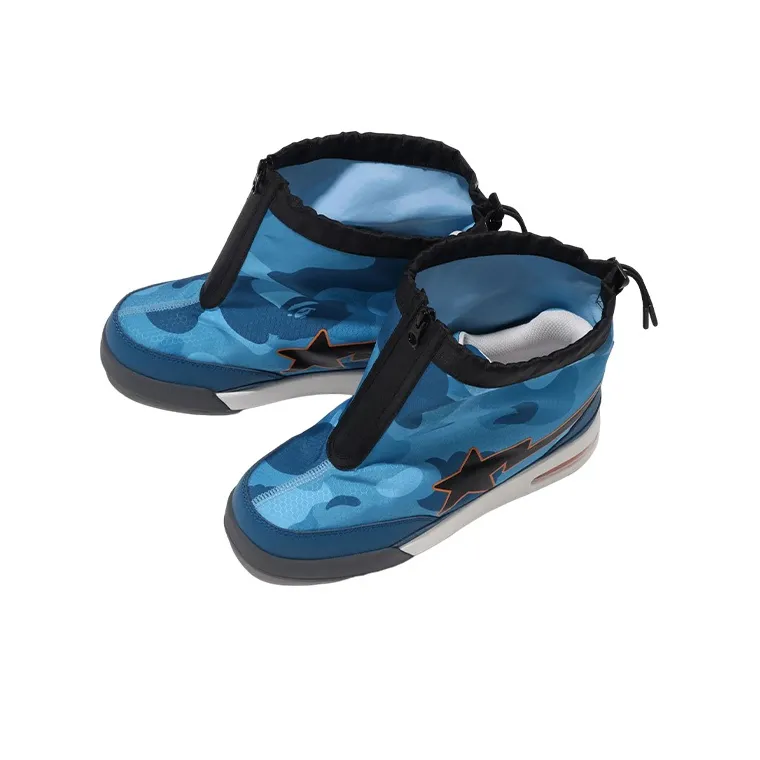 BAPE A BATHING APE Zip Road Sta Honeycomb Camo Blue-1