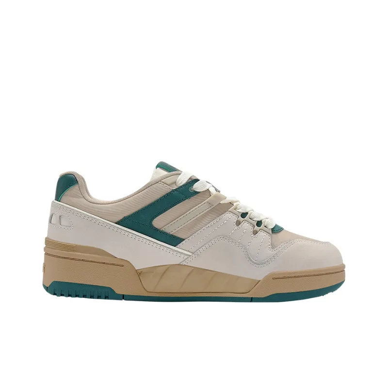KSWISS Cushioning, Wear Resistant Low Top Skateboard Shoes Women's Beige Green-1