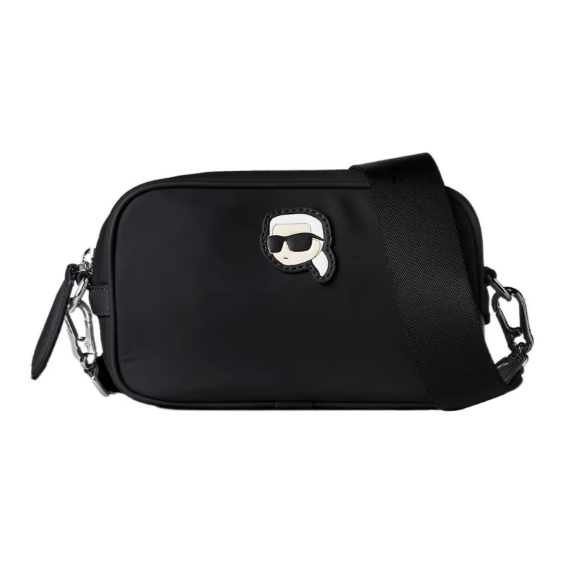 KARL LAGERFELD Polyurethane Camera Bag, Shoulder Bag, Crossbody Bag Women's Black-0