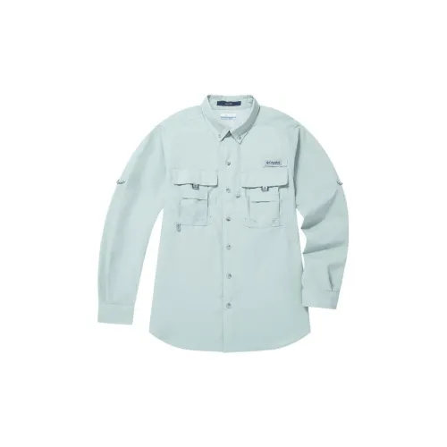 Columbia Bahama Shirts Men Light Cyan