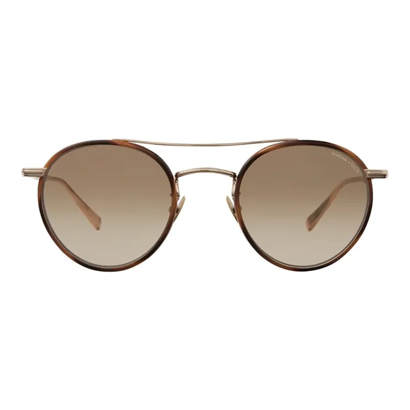 GARRETT LEIGHT Alloy Frame Round Sunglass Unisex-1