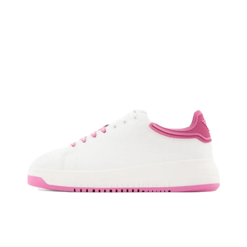 EMPORIO ARMANI Stylish Skateboarding Shoes Women's White Red-0