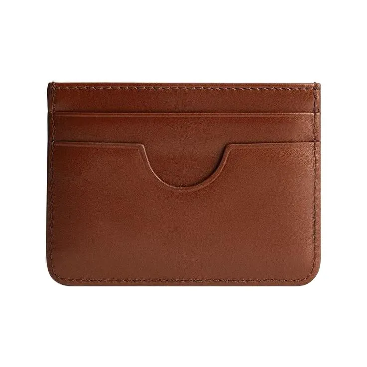 AMIPARIS Calfskin Card Holder Men's Umber-1