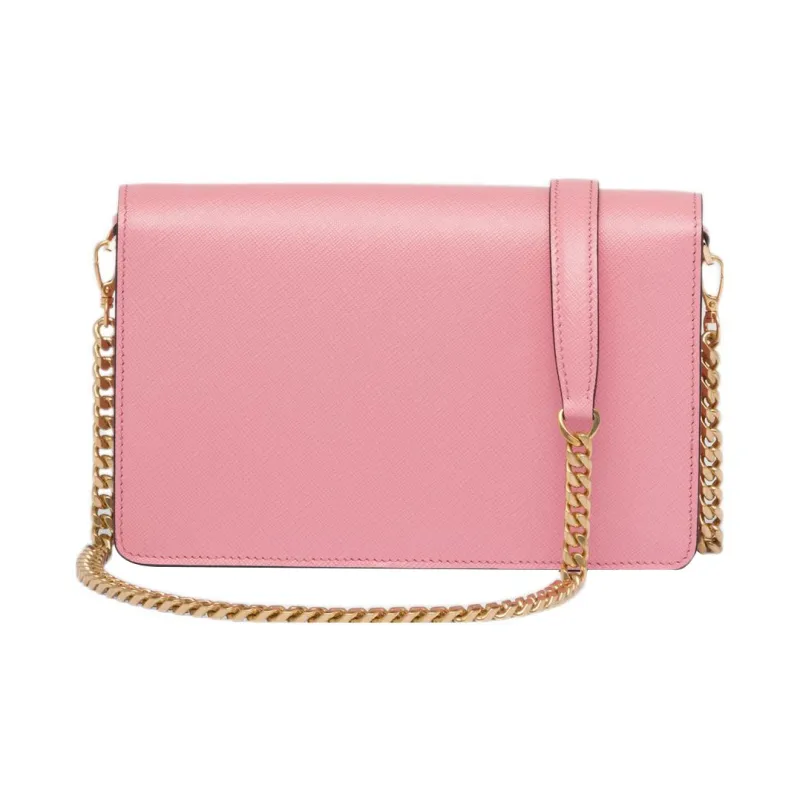 PRADA Saffiano Leather Crossbody Bag, Shoulder Bag Women's Pink-1
