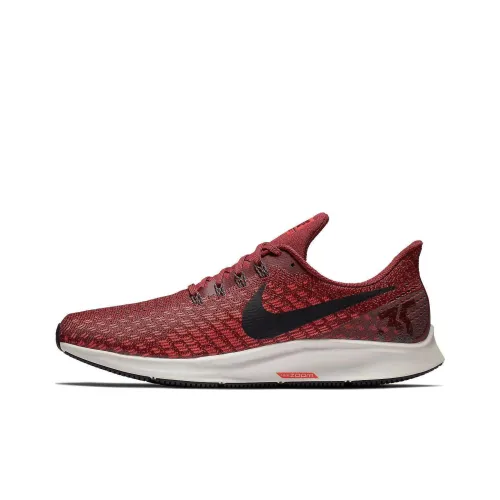 Nike Air Zoom Pegasus 35 Running Shoes Men Low-Top Black/Red