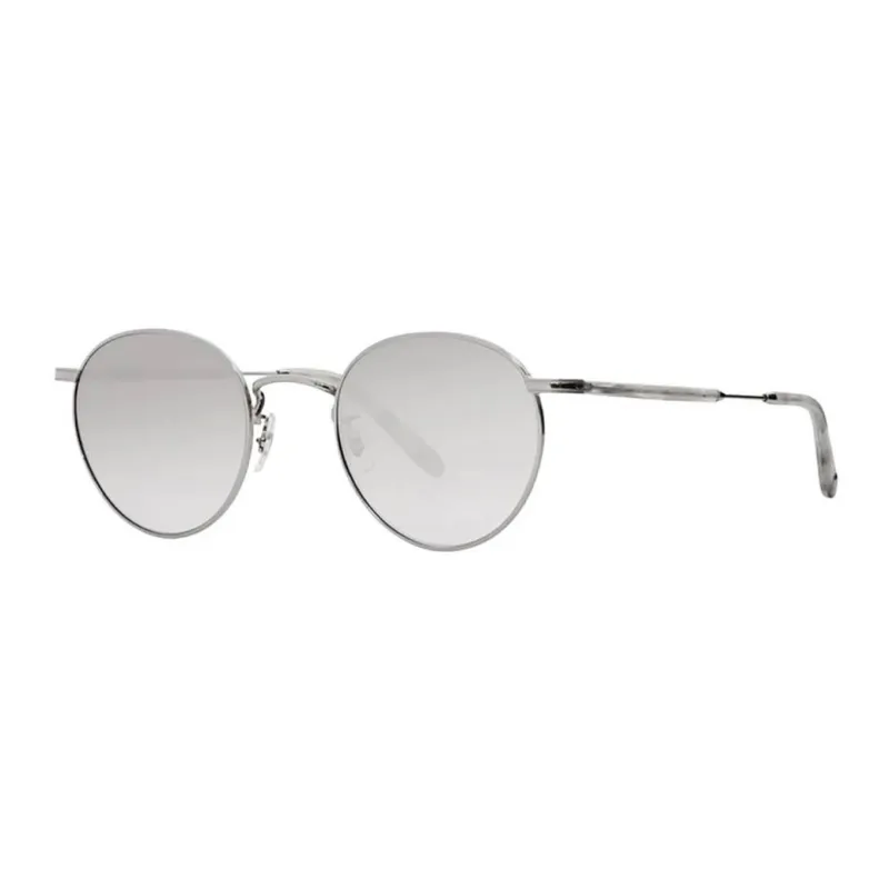 GARRETT LEIGHT Metal Frame Oval Sunglass Unisex Gray-0
