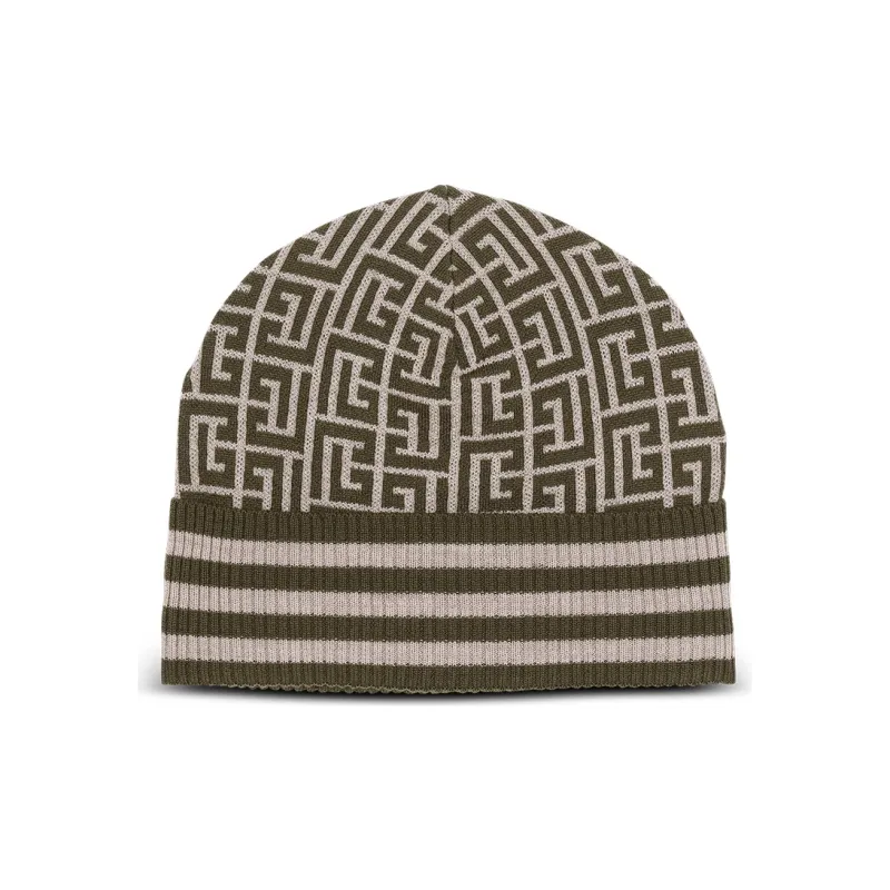 BALMAIN Monogram Wool Beanie-0