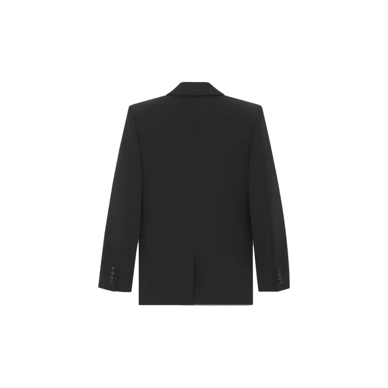 SAINT LAURENT Double breasted Wool Tuxedo Jacket-1