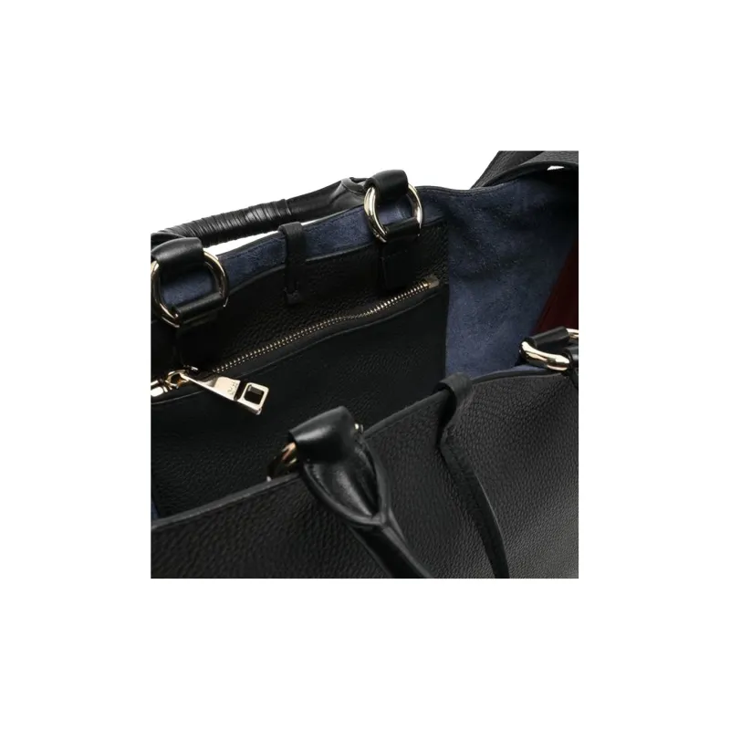 Chloe Calfskin Crossbody One Shoulder Handbags Women's Black-3