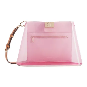 Furla 1927 Collection Calfskin With Canvas Jelly Bag Crossbody Bag Shoulder Bag Women's Pink