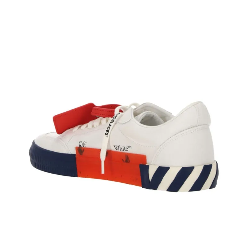 OFF WHITE Vulcanized Low White Blue Canvas-3