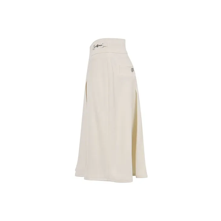 RARE Casual Long Skirts Women's White-2