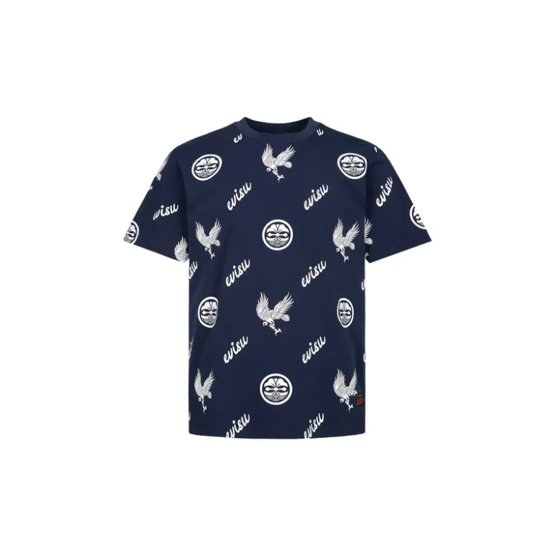 EVISU T Shirts Men Dark Blue-1