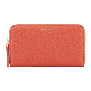 EMPORIO ARMANI MyEA Sheepskin Wallet Women's Orange Red