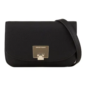 EMPORIO ARMANI Grain Leather Shoulder Bag, Crossbody Bag Mini Women's Black