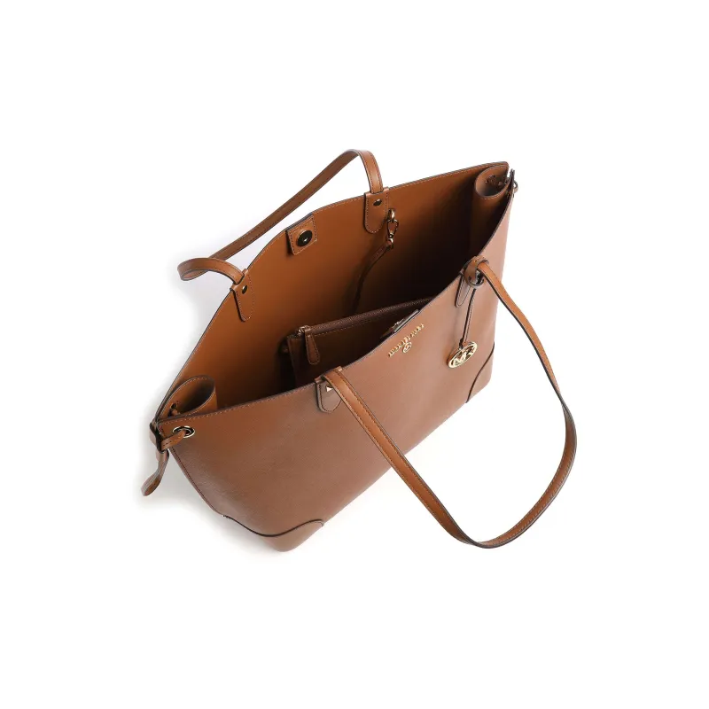 MICHAEL KORS Edith Saffiano Leather Tote Bag Shopping Bag Shoulder Bag Handbag Large Size Women's Brown-2