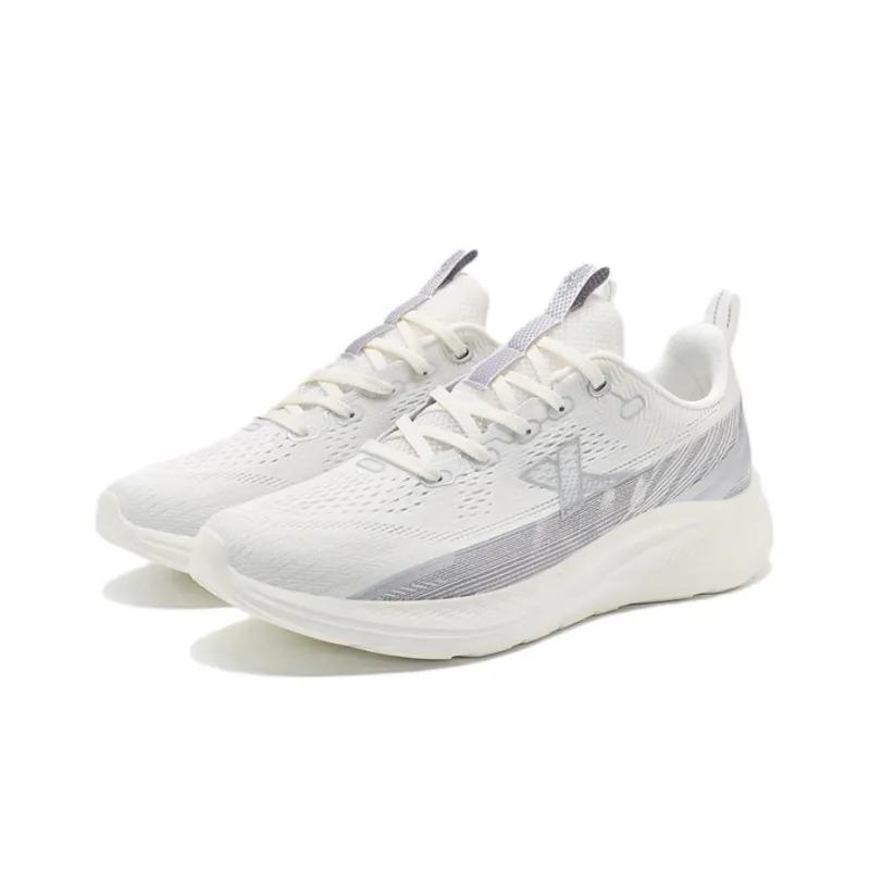 XTEP Cushioning Anti Slip And Wear Resistant Low Top Running Shoes Men's White Gray-2